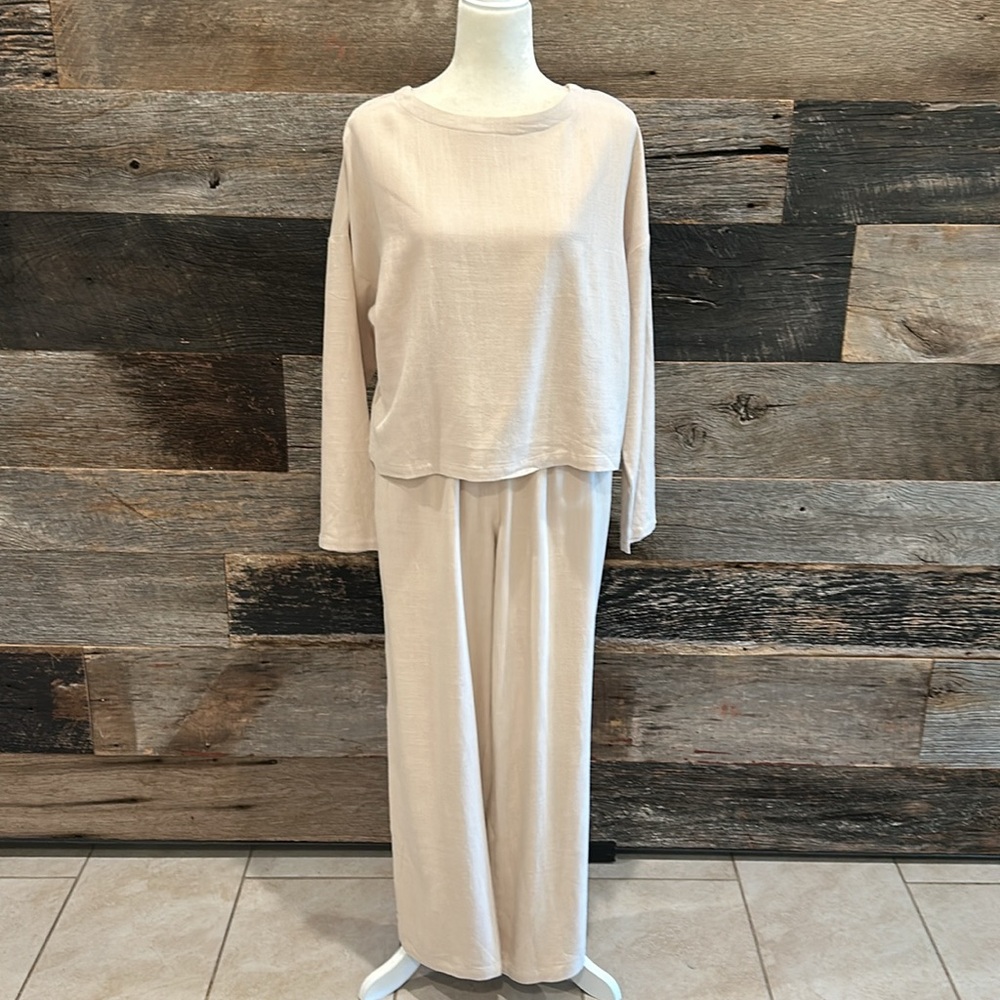 Women's Cream Relaxed Lounge Set